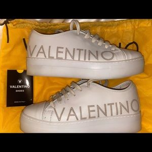 Mario Valentino Platform Leather Sneakers
